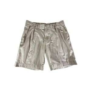 Polo Ralph Lauren Shorts Adult Size 34 Beige Khaki Pleated Chino Mens